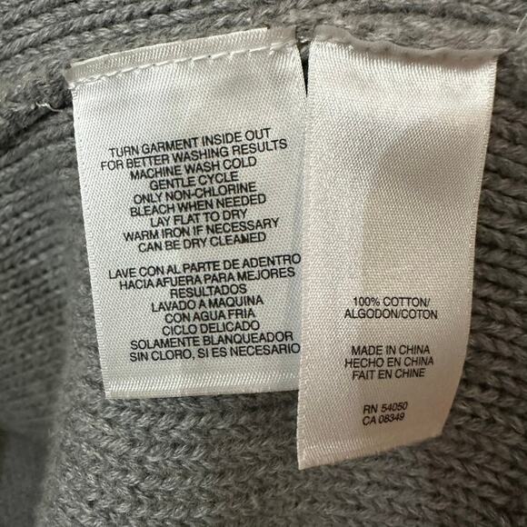 Jones New York Women's Gray Sport Sweater Cardigan Cotten Knit Size Large - Picture 5 of 6